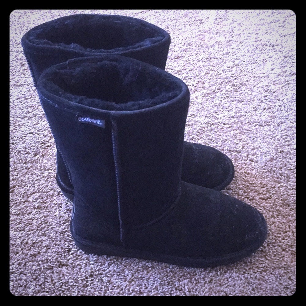 BearPaw black boots size 10!